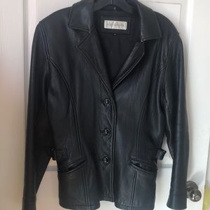 Vintage Black soft leather jacket.